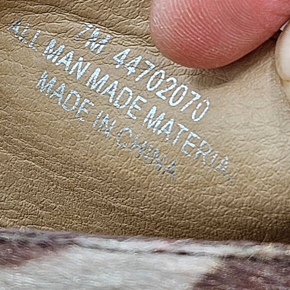 Woman's comfort country western cow print almond toe sling back block heel ankle - Picture 4 of 10